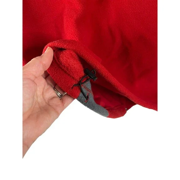 Columbia Fleece Jacket mens Crimson Colorblock Zip Up w Embroidered Logo S BoxAR - Picture 3 of 5